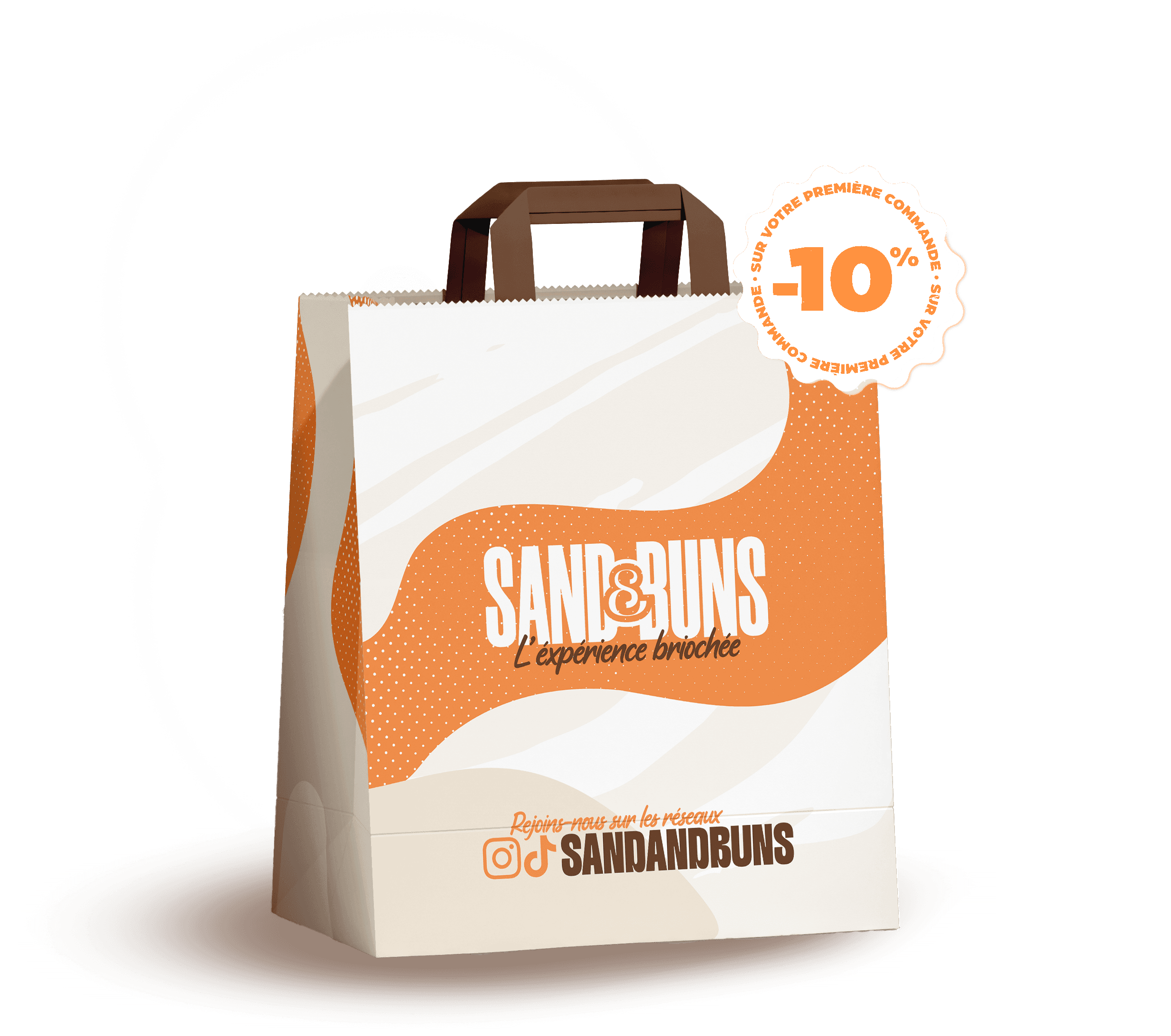 Sac Click&Collect Sand&Buns avec badge promotion -10%